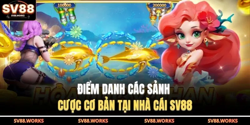 Bắn Cá Tiên | Thế Giới Săn Bắt Online Chất Lượng Cao 3 Điểm danh các sảnh cược cơ bản tại nhà cái SV88